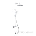 Brass wall mounted thermostatic bath shower mixer faucet